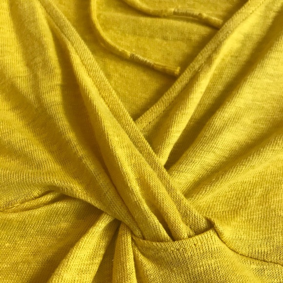 Anthropologie Maeve Linen cowl tie knot shirt - Picture 9 of 11